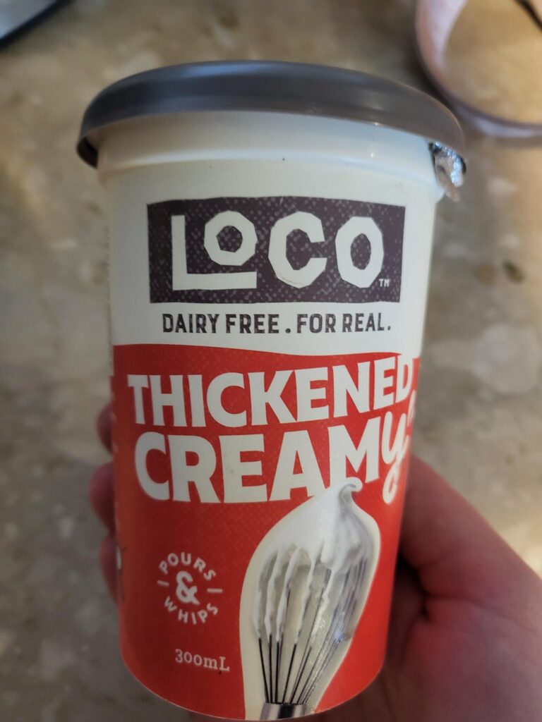 Aussies- found this satisfactory dairy free cream. Has some sweetness so better in treats but I have used it in a pasta dish and it was very nice.