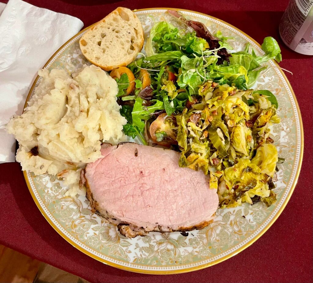 christmas dinner and dessert prepared by me