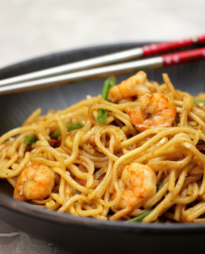Miso Shrimp Stir Fry Noodles