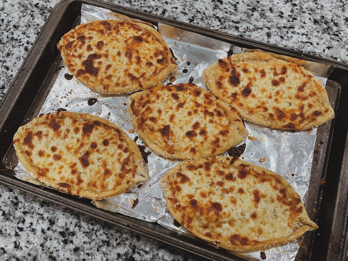 My attempt at kaşarlı pide, a Turkish cheese bread