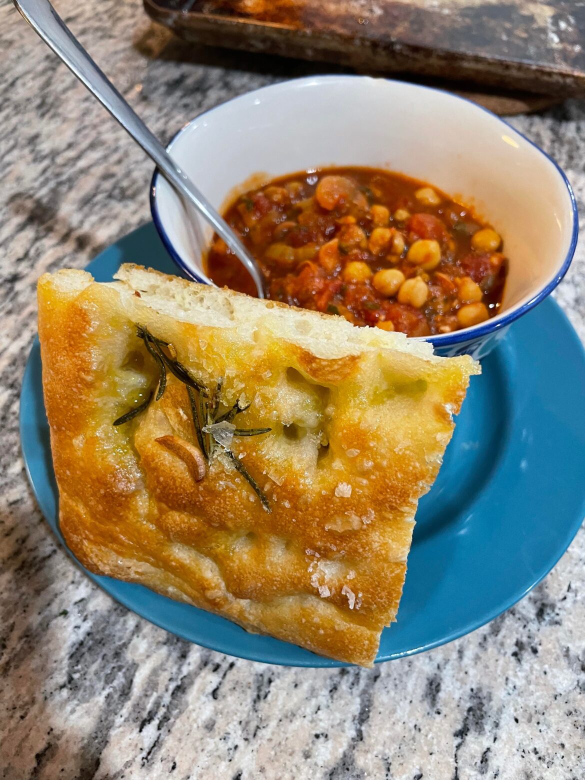 Homemade Focaccia and Soup