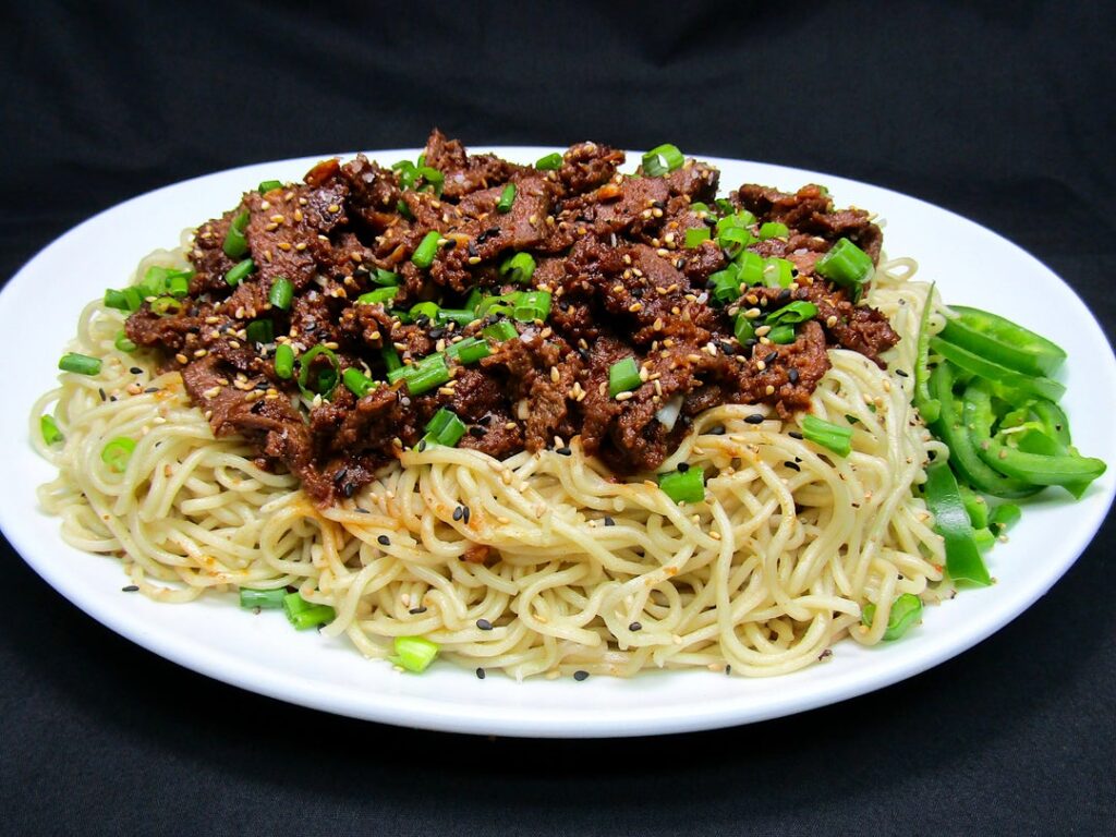 Beef Bulgogi in Pear Marinade on Homemade Kansui Noodles