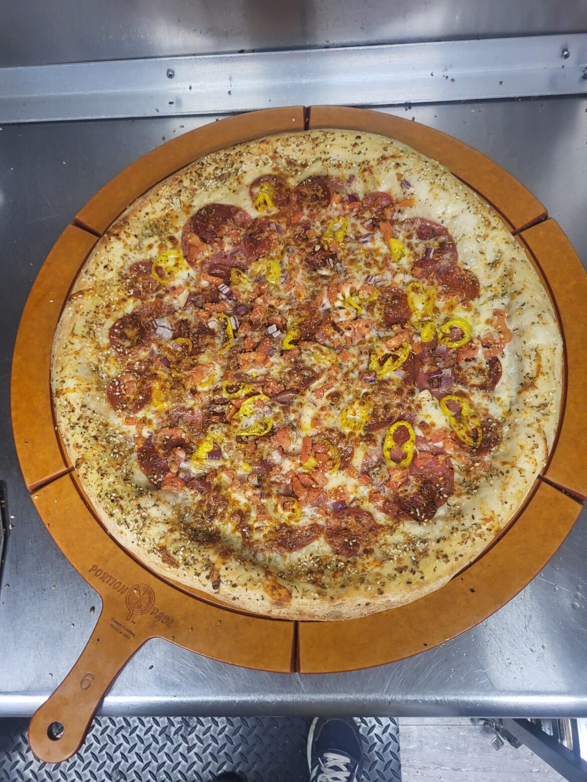 gabagool, an Italian sub on a pizza