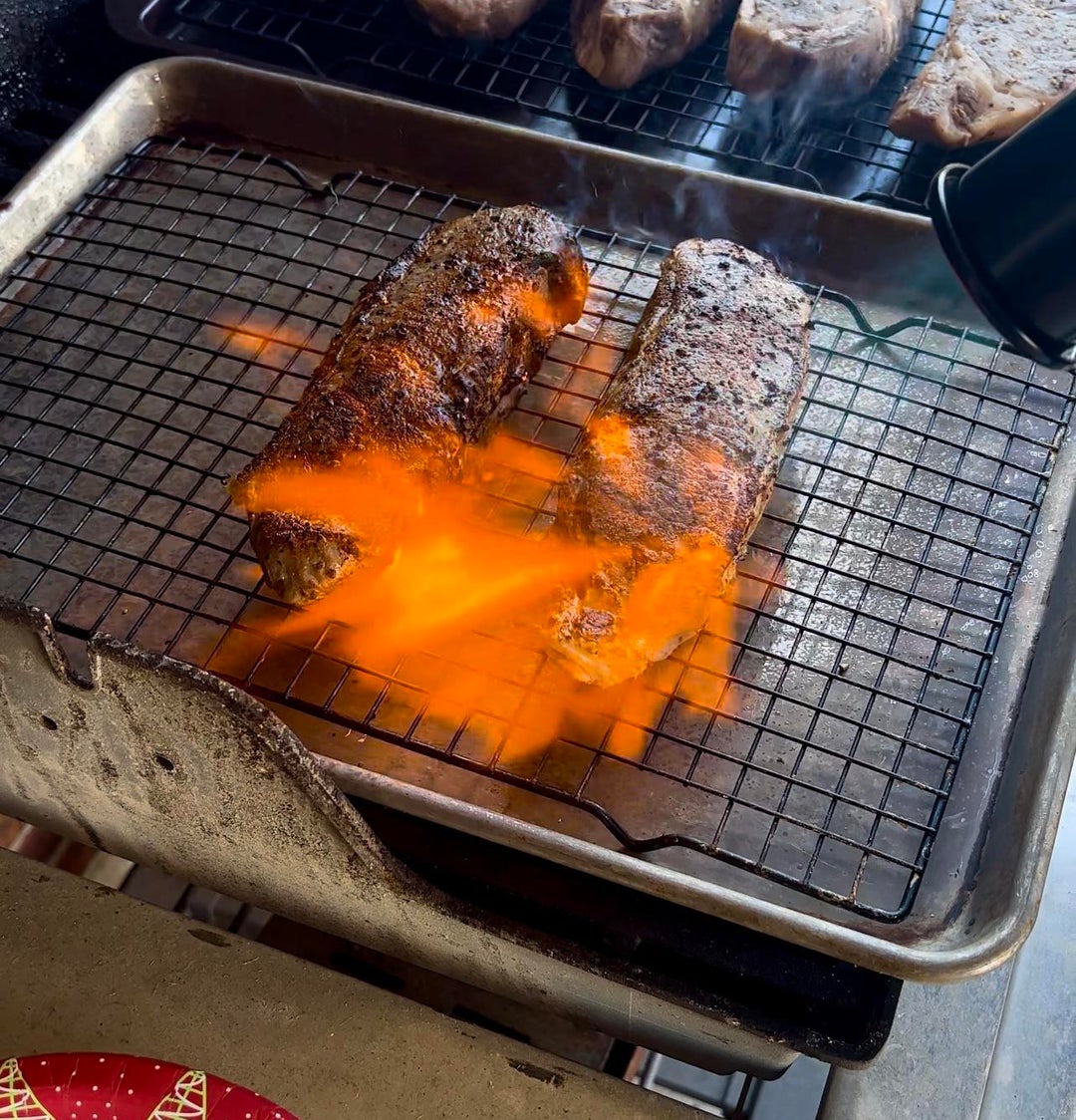 Christmas strip steaks Dining and Cooking