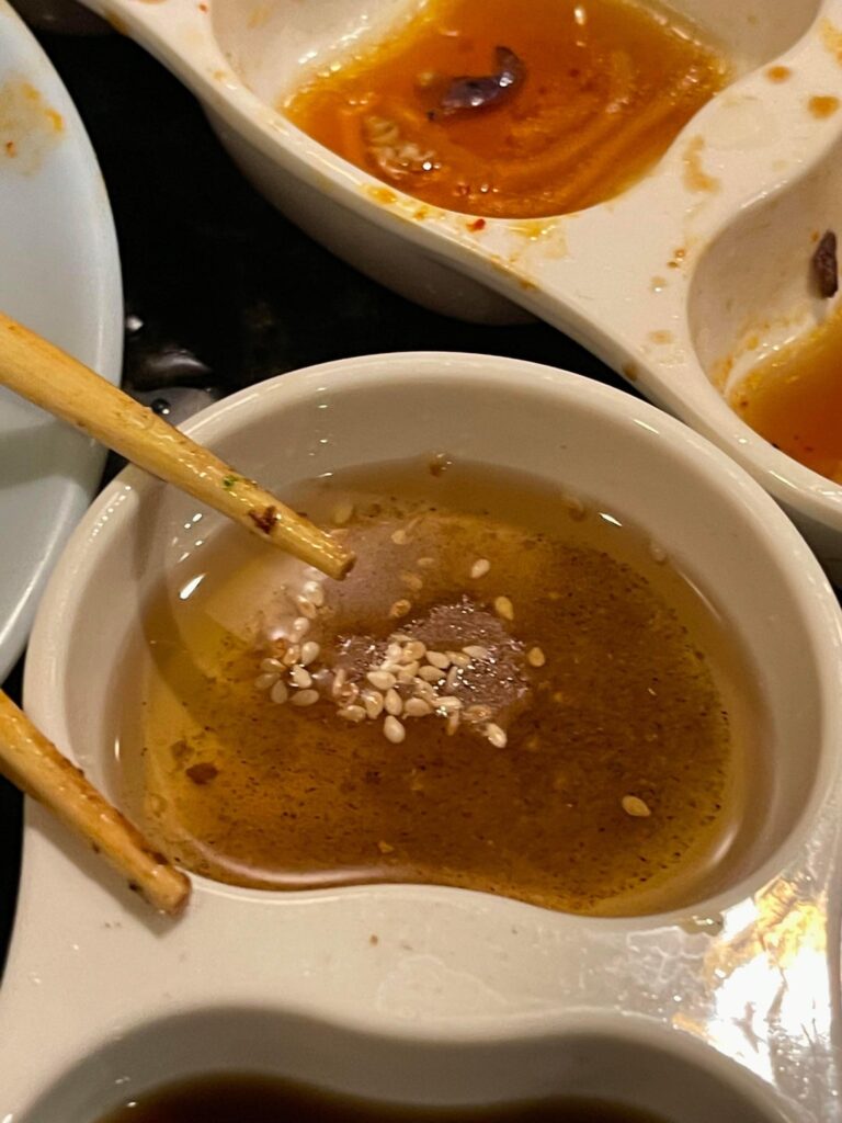 What is this salt/oil dipping combination called?