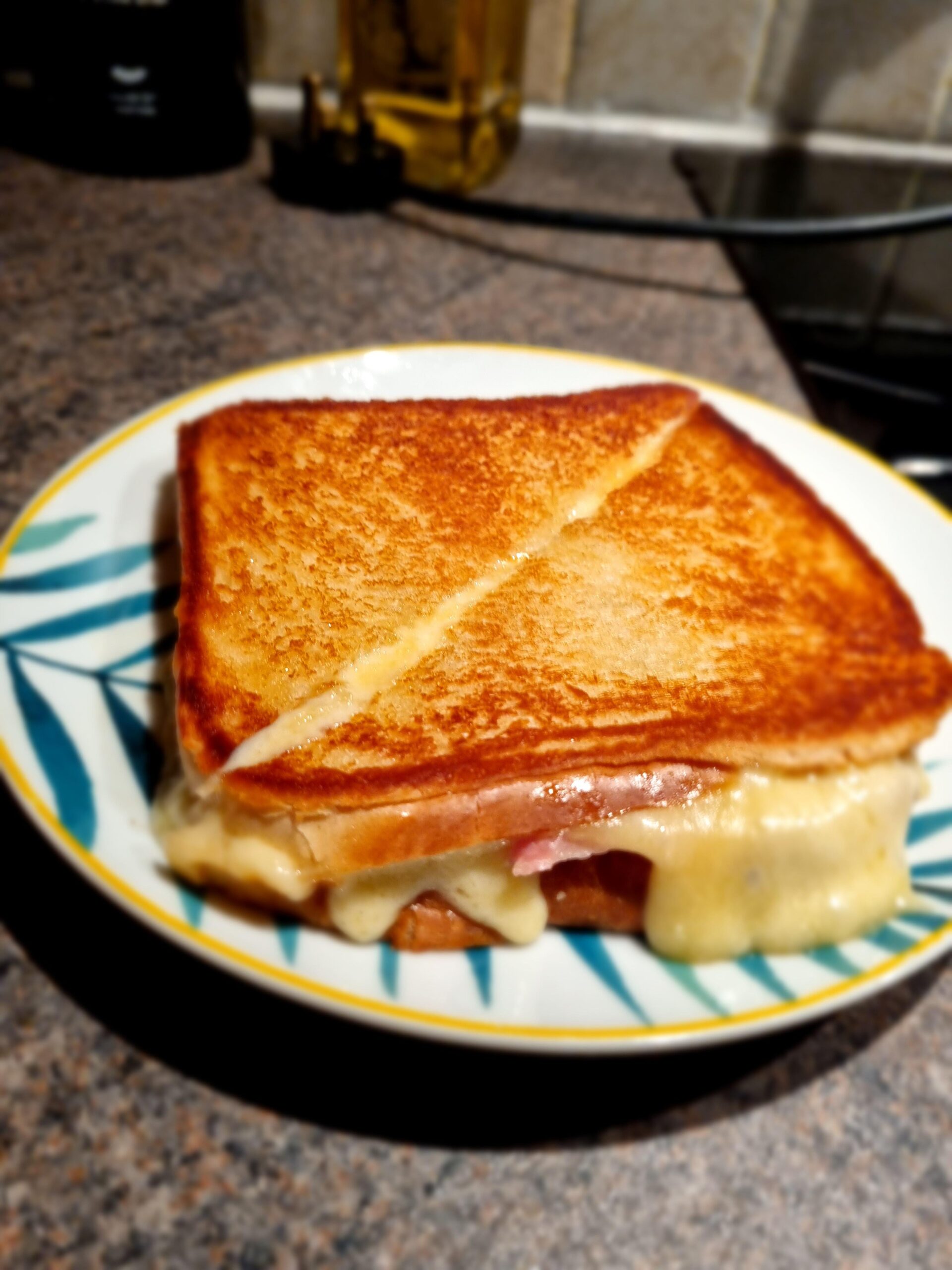 A simple ham & cheese toasties. Dining and Cooking