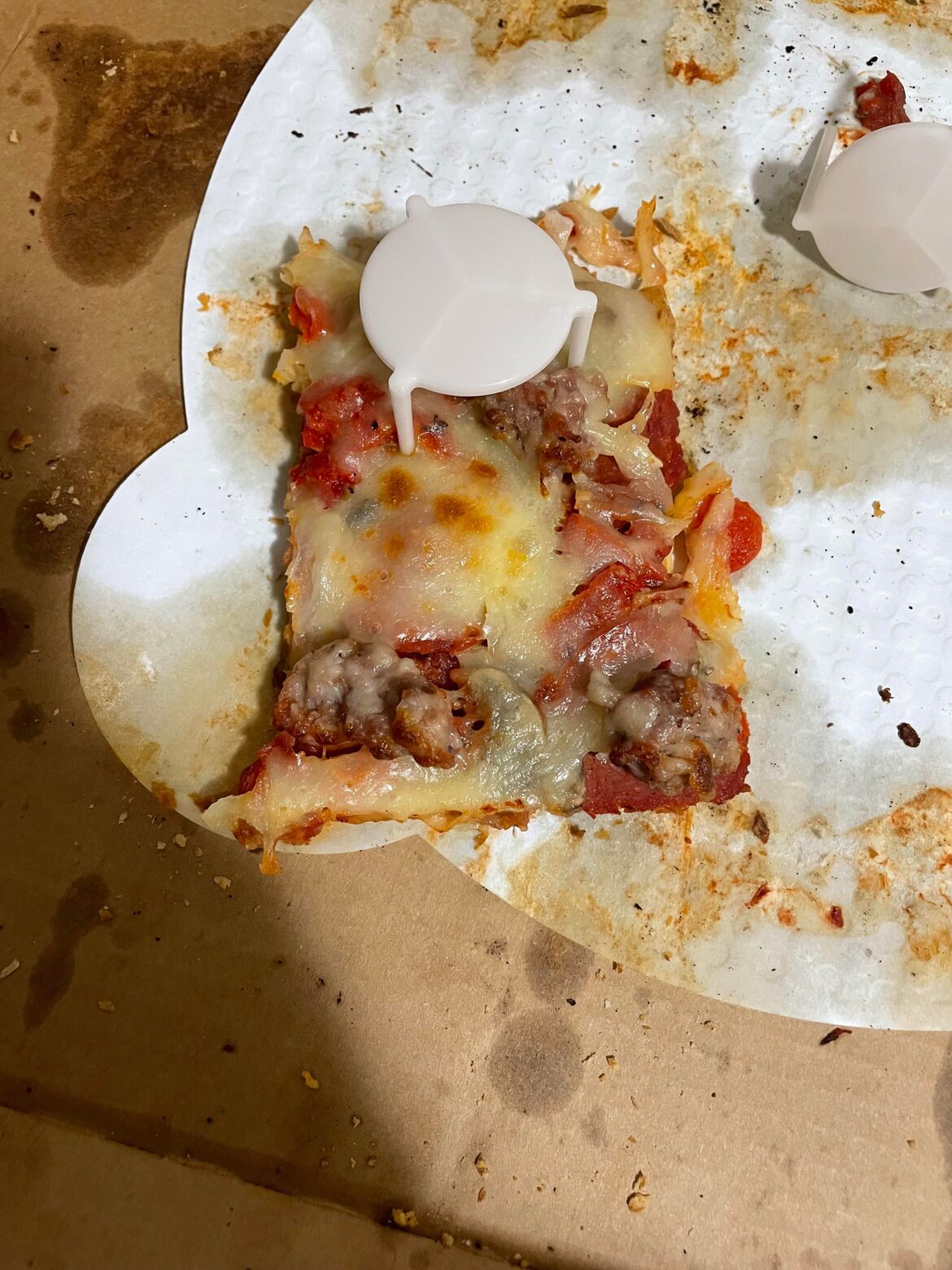 Calorie estimate on slice of pizza?