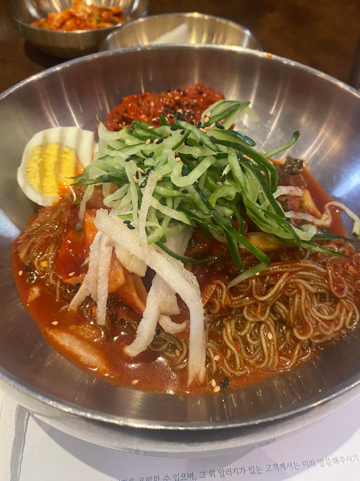 Bibim naeng myun is also winter food. I love it when food helps make shitty days better. 💖