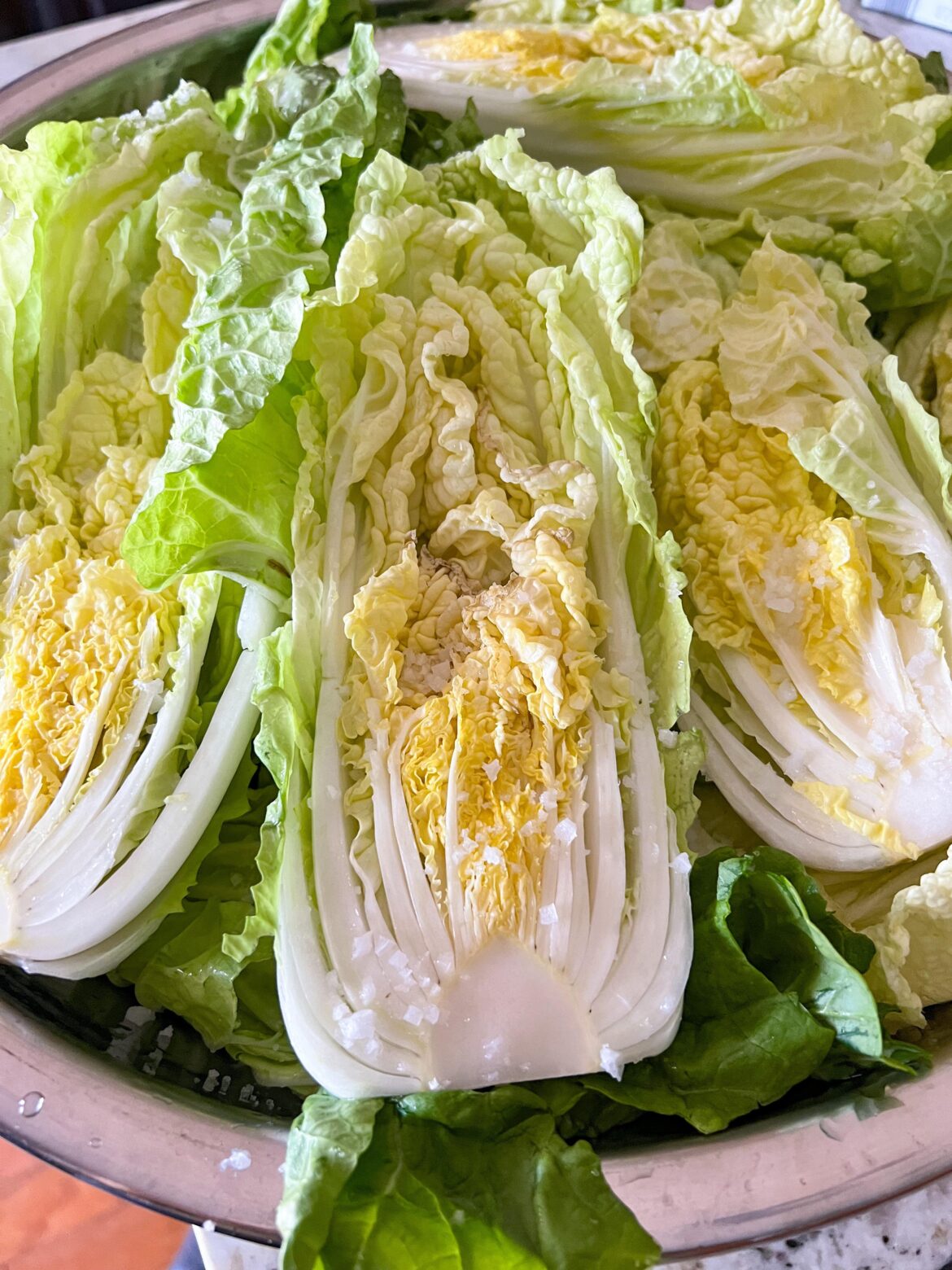 And so it starts, making a new batch of kimchi