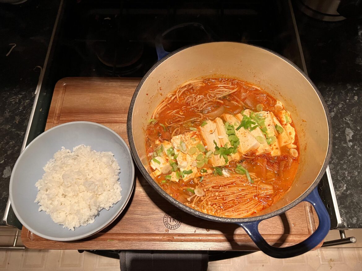 First attempt (and definitely not last) at Kimchi-jjigae