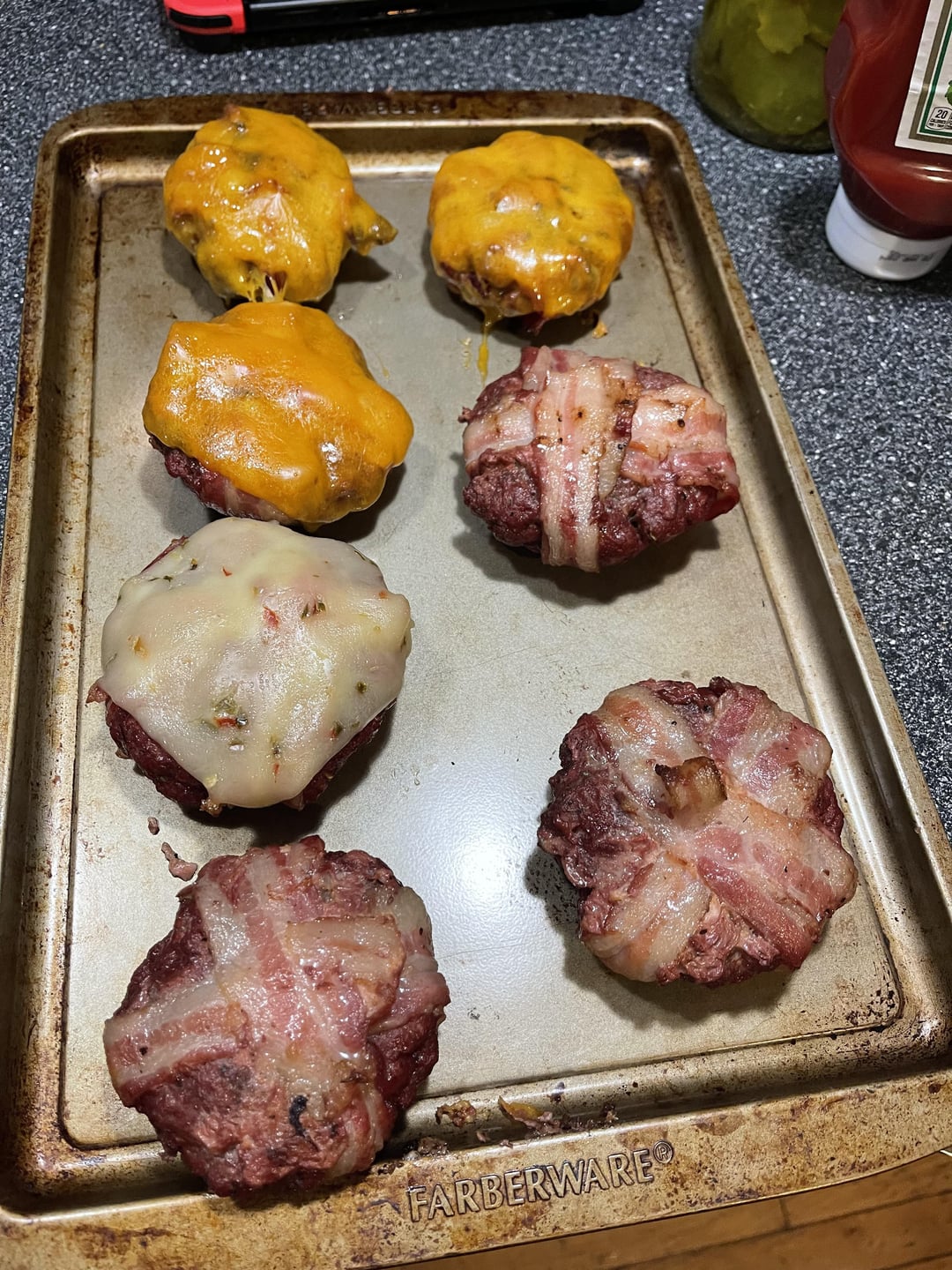 Bacon wrapped buffalo burgers on my Pro V2 Pit Boss. Turned out amazing
