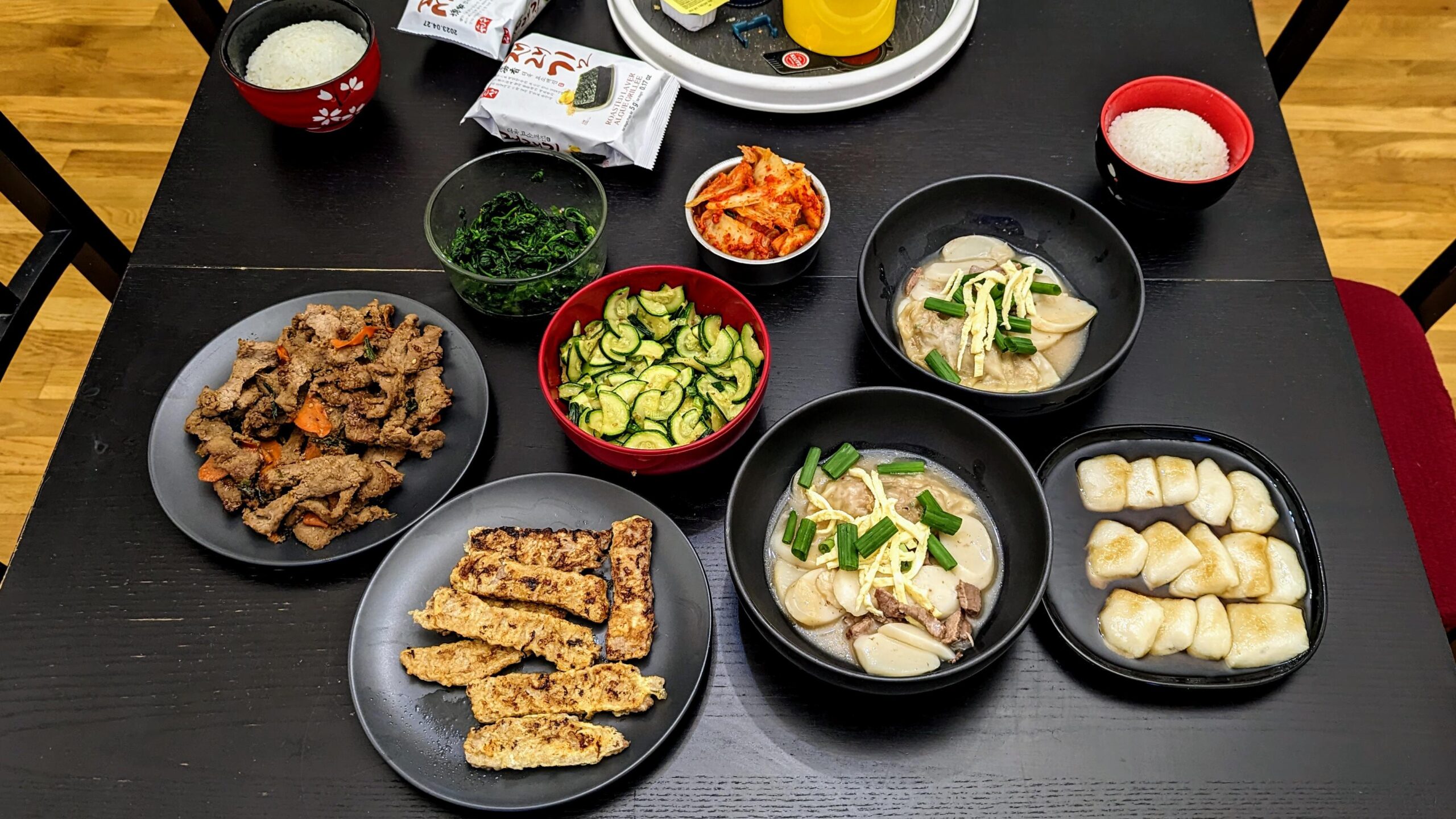 Our 설날 Seollal feast (for two) Dining and Cooking