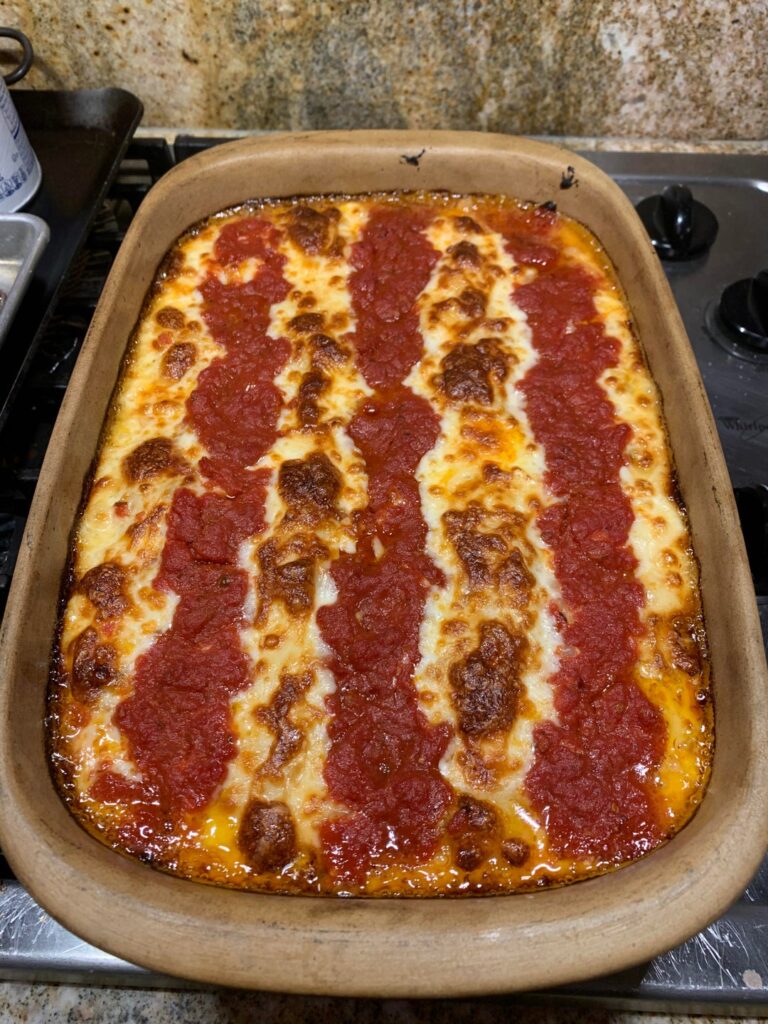 Used my old Pampered Chef baker for a Detroit style pie.