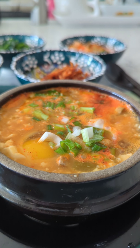 Survived my first solo trip to my in-laws and had Soondubu jigae