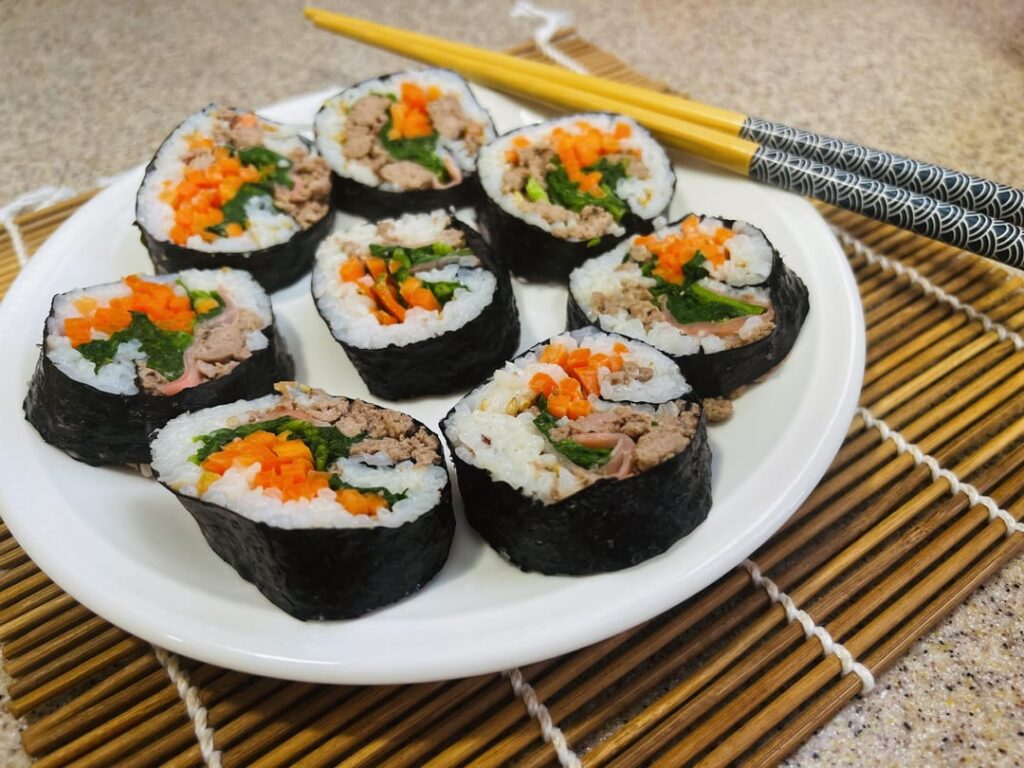 Kimbap😍😍 my first attempt, still have lots of learning to do!