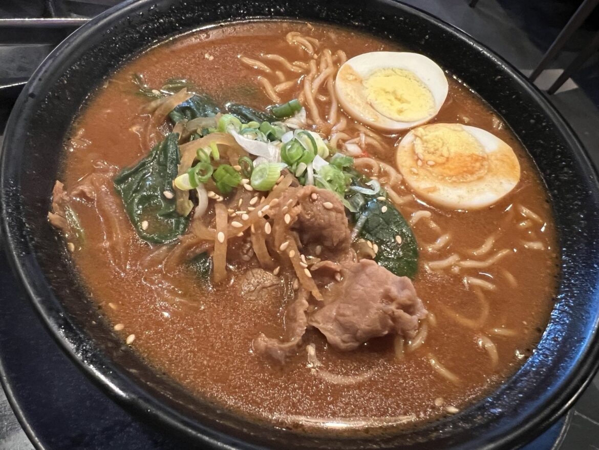 Spicy Beef Ramen, Gyu-Kaku Japanese BBQ, Charlotte NC, USA