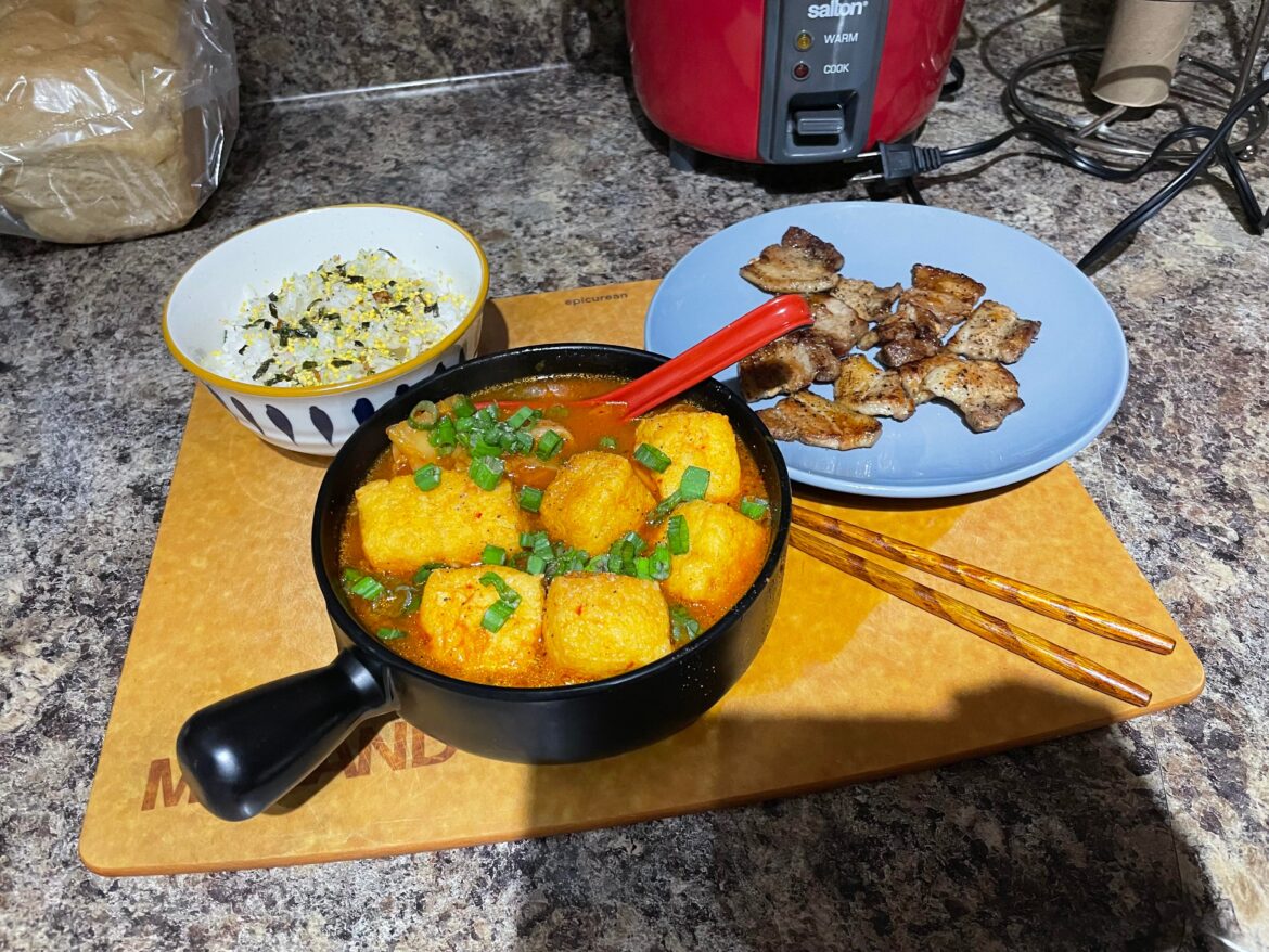 kimchi jjigae again but a bit modified