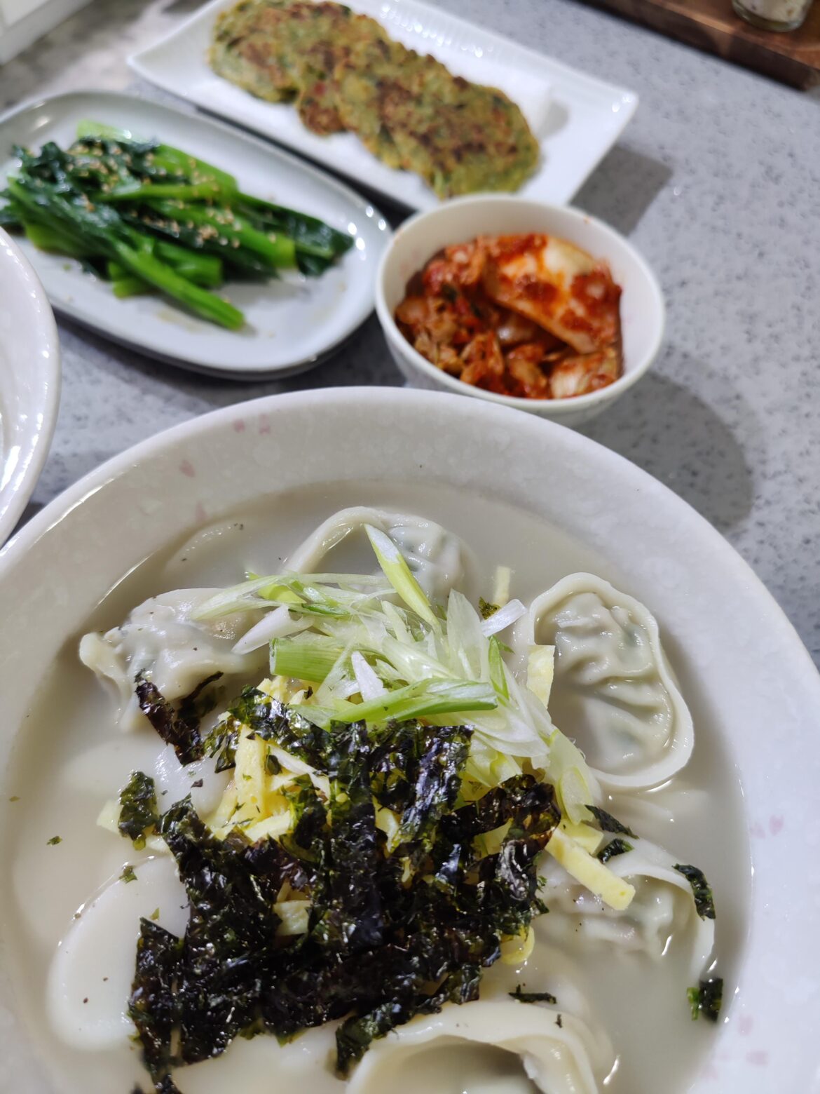 Tteok mandu guk my friend's mom made for us. Happy New Year!