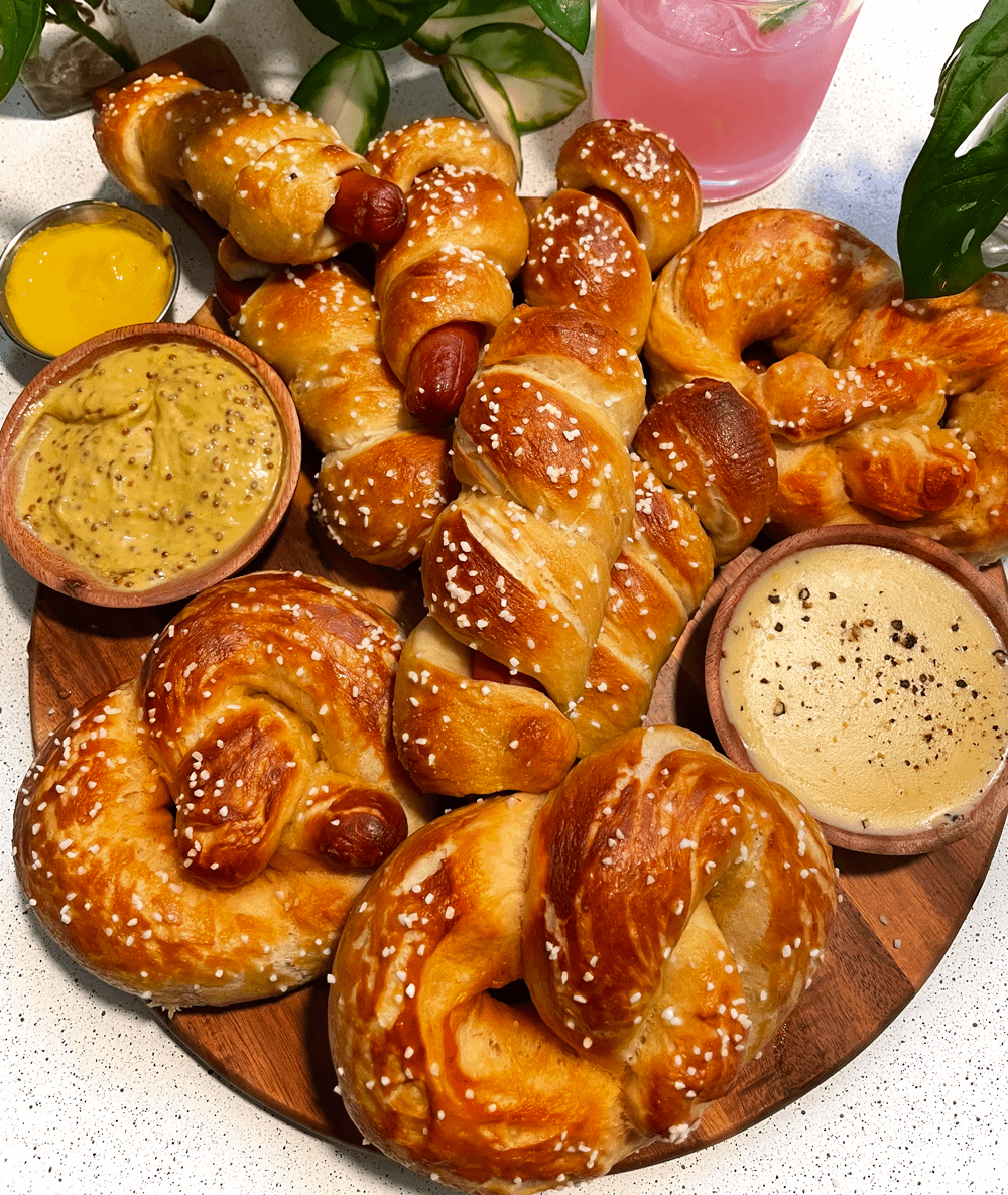 [Homemade] Soft pretzels & pretzel dogs Dining and Cooking