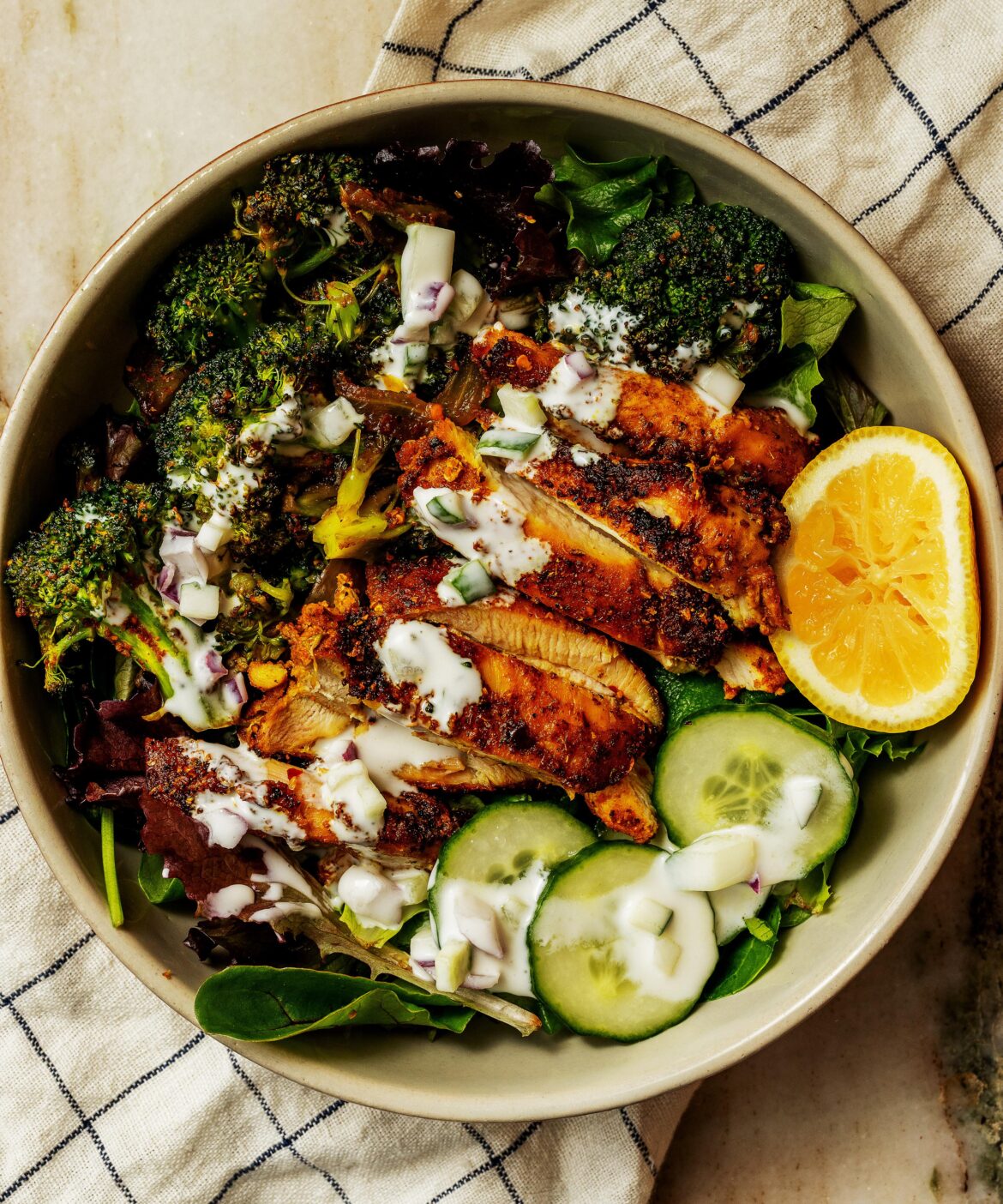 Haldi Masala-Spiced Roasted Chicken Salad