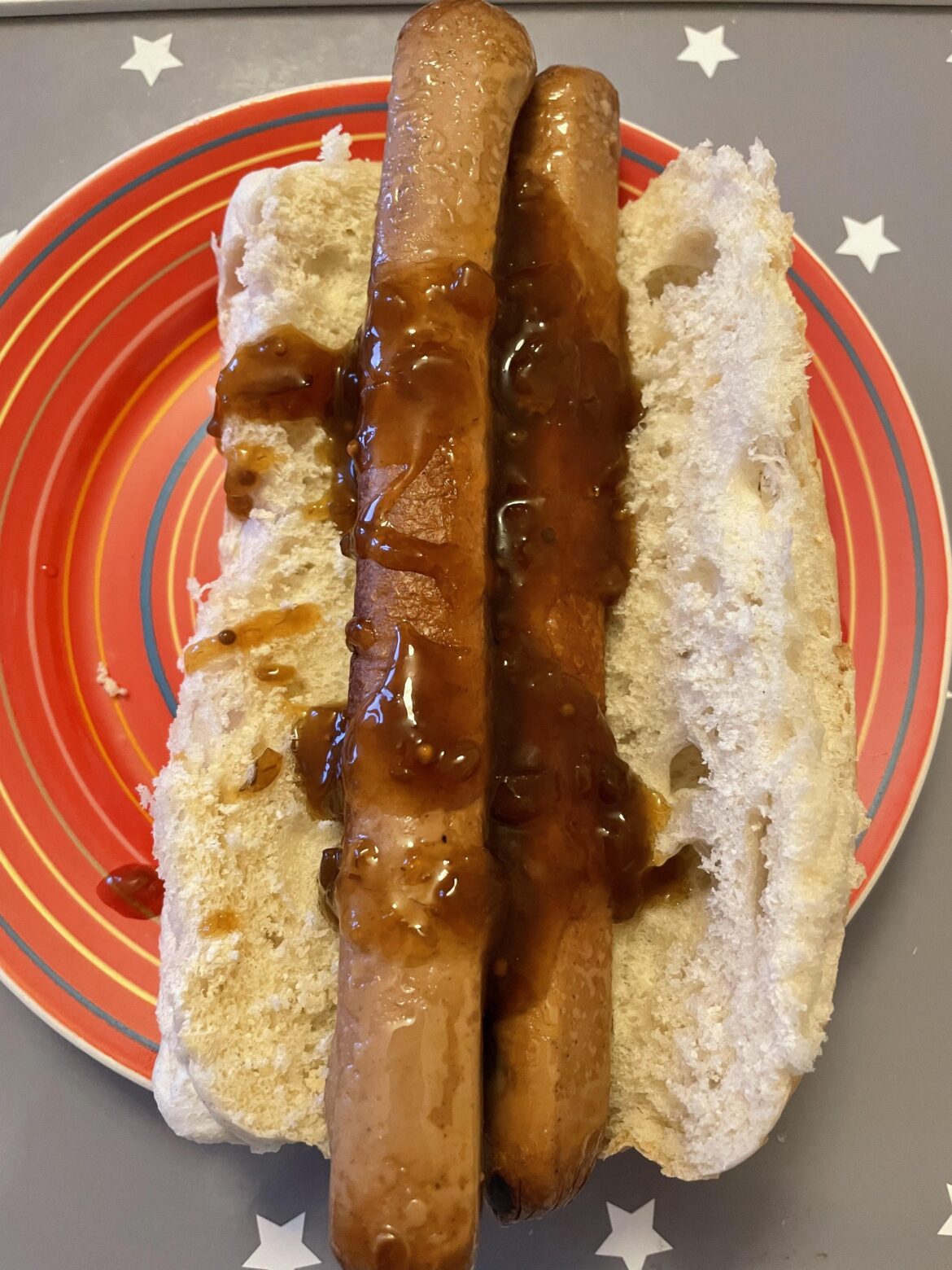 Meatless farm. Delicious hotdogs, remind me of my childhood.