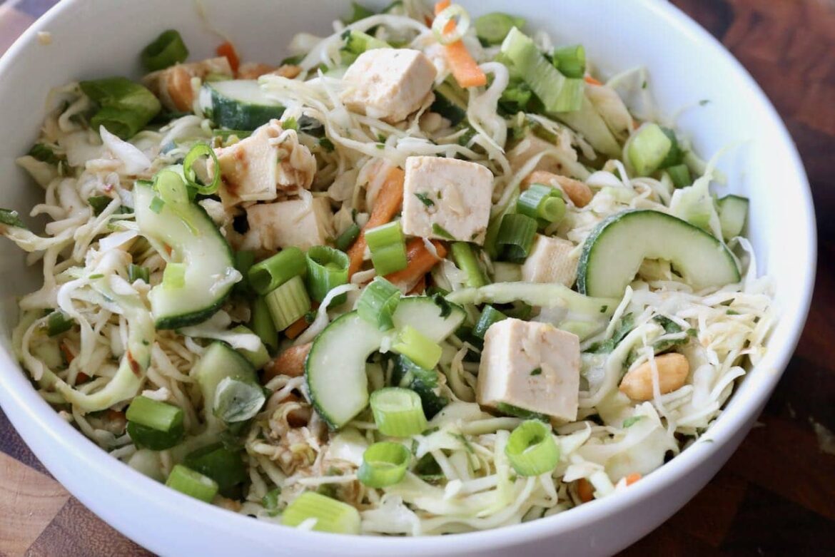 Asinan Sayur Indonesian Cabbage Salad with Tofu.