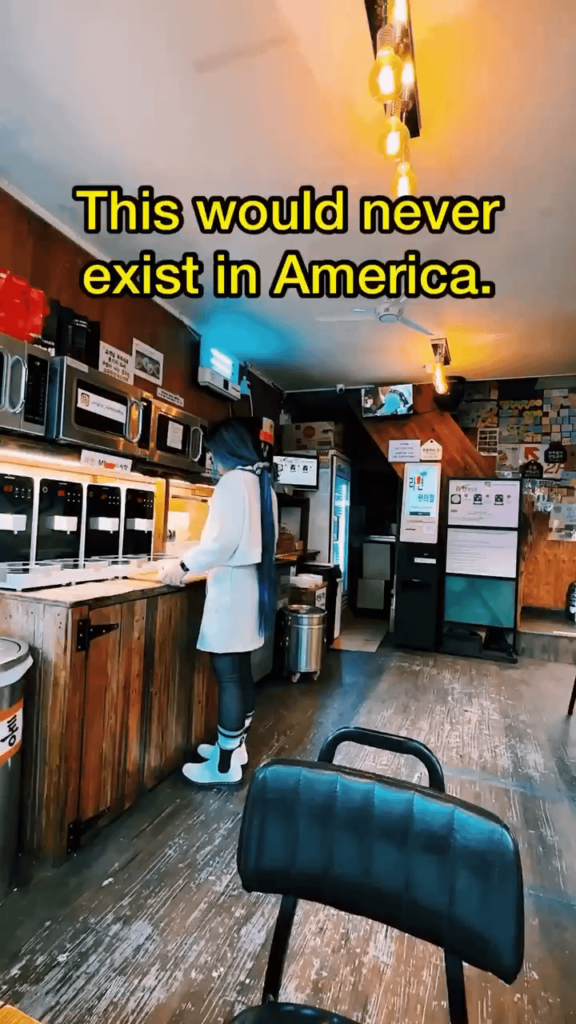 This 24/7 unmanned ramen shop in South Korea