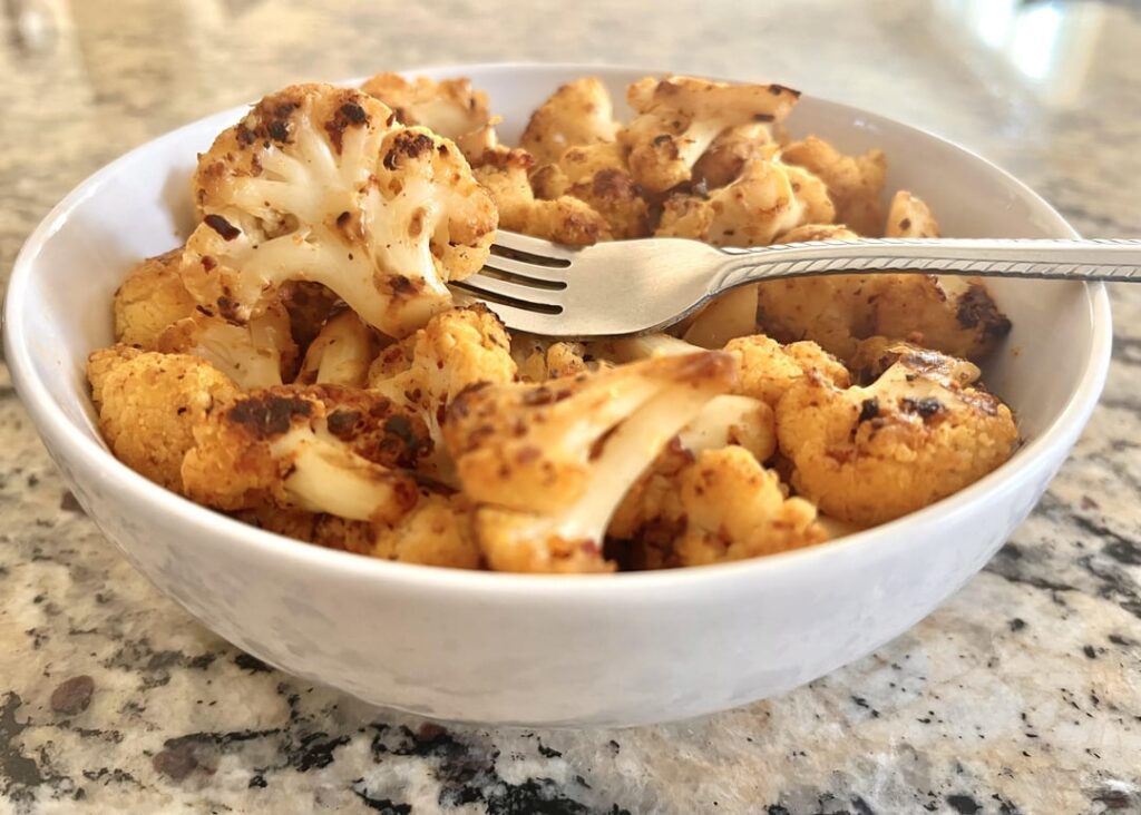 Chipotle-seasoned stove-top cauliflower sauté.