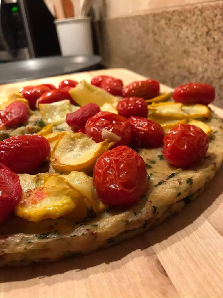 Polenta Pizza, adapted recipe in comments.