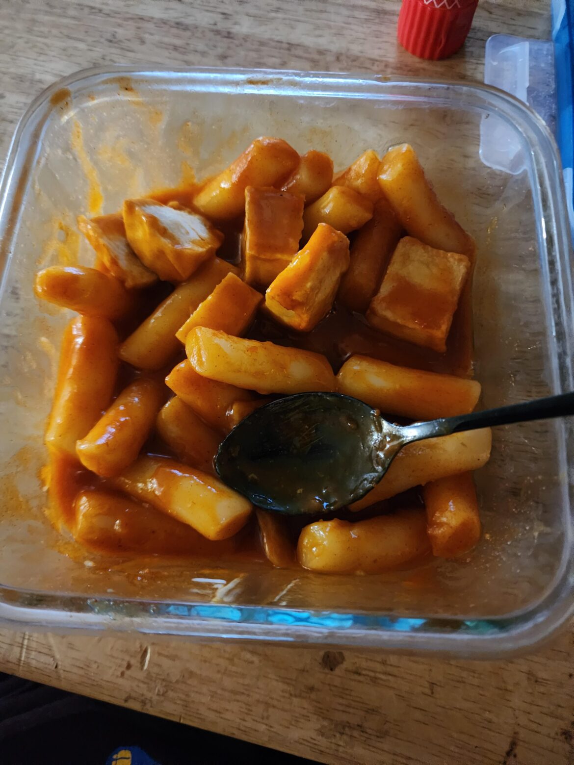 I made my own Tteokbokki with fish tofu and home made fishcakes.