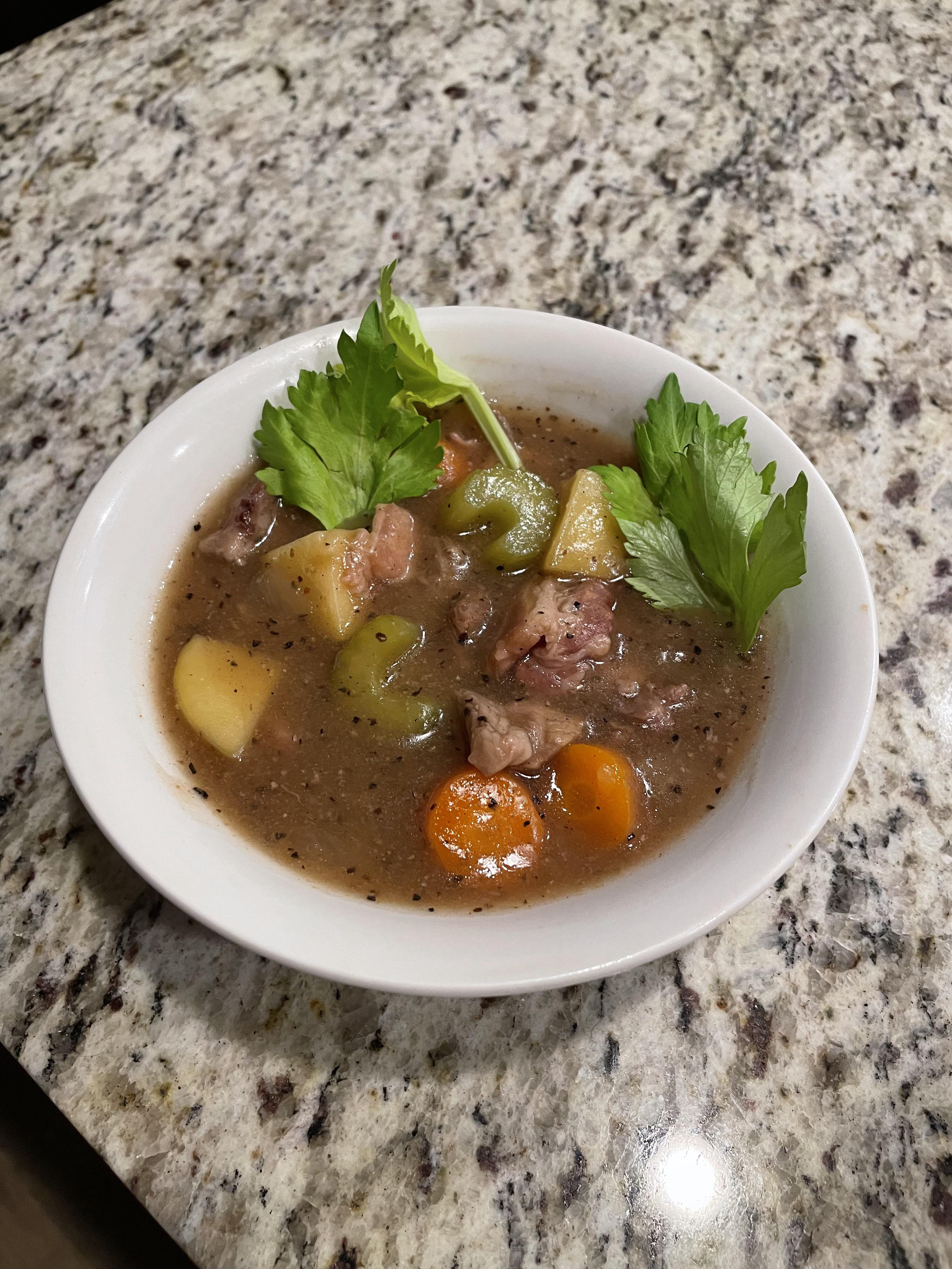 Slow Cooked Leftover Leg Of Lamb Stew Dining And Cooking