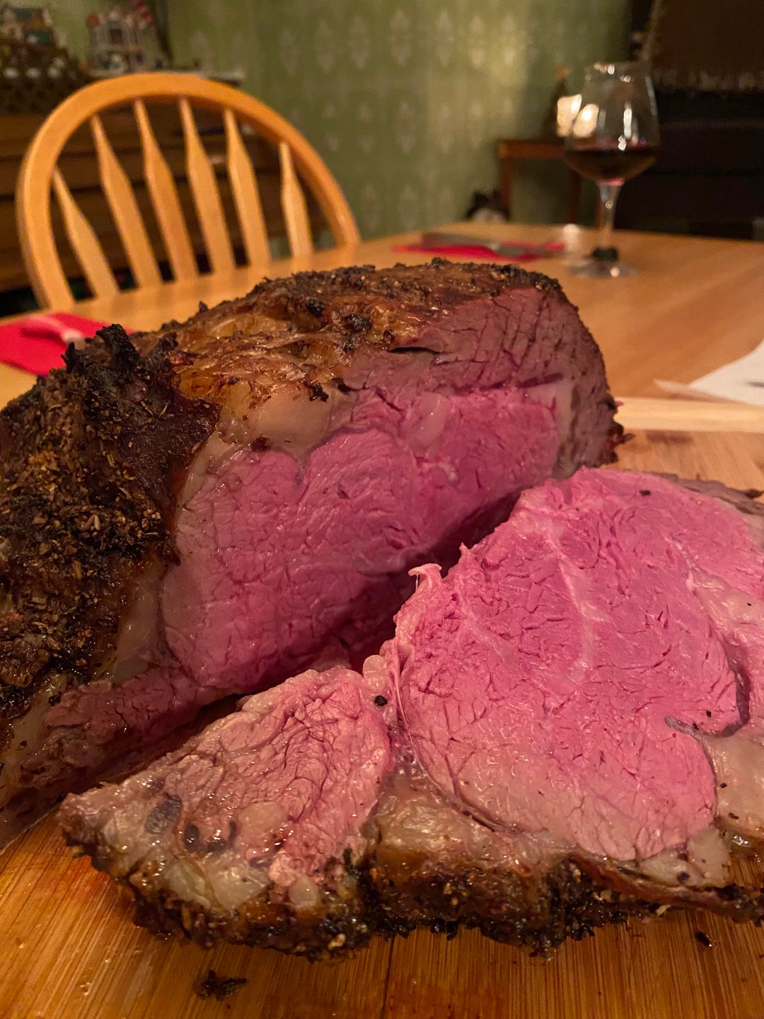 [homemade] Standing Rib Roast Dining and Cooking