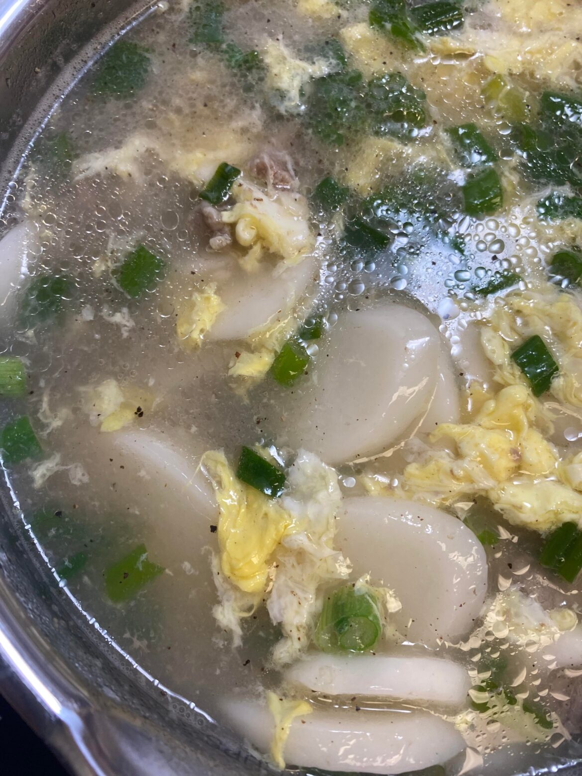 homemade tteokguk, korean rice cake soup 💖