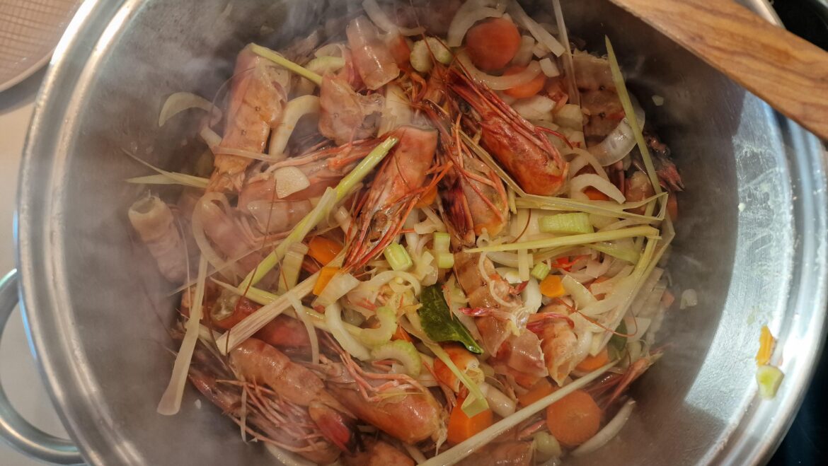 Crustacean Bouillon., which you can use as a base for lots of other dishes.