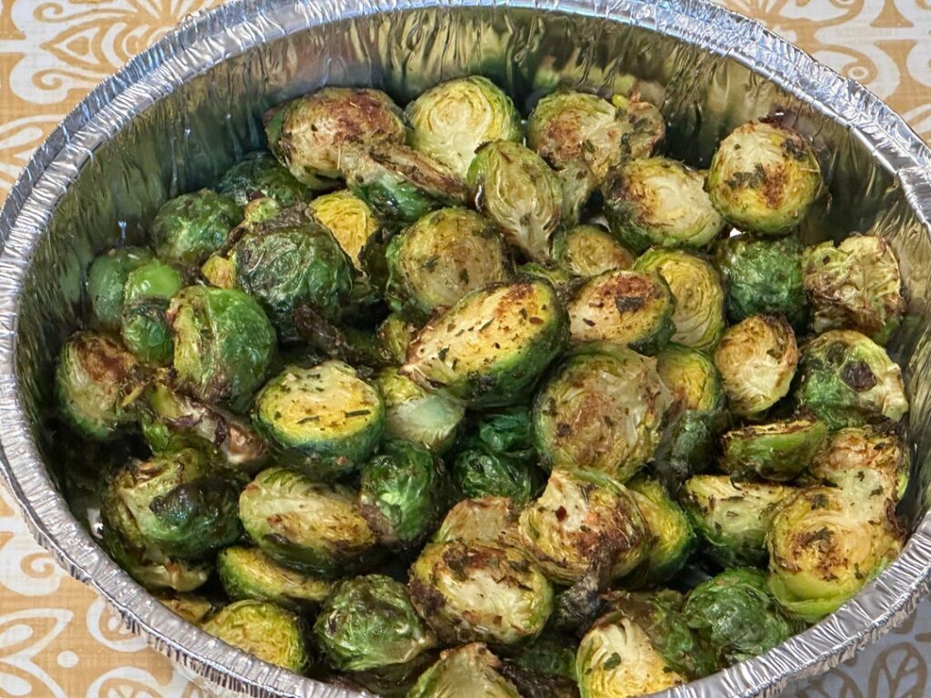 These are Air fried Brussels sprouts, taste next level.