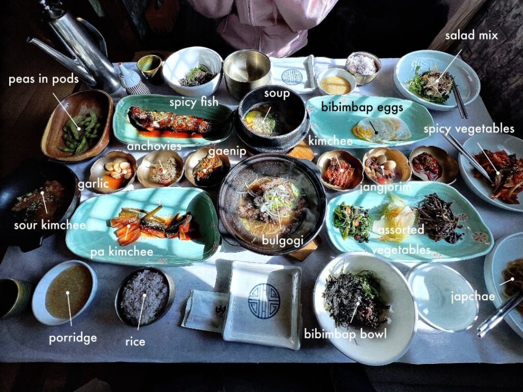 Illustrated guide to hanjeongsik lunch course (see previous post for table service)