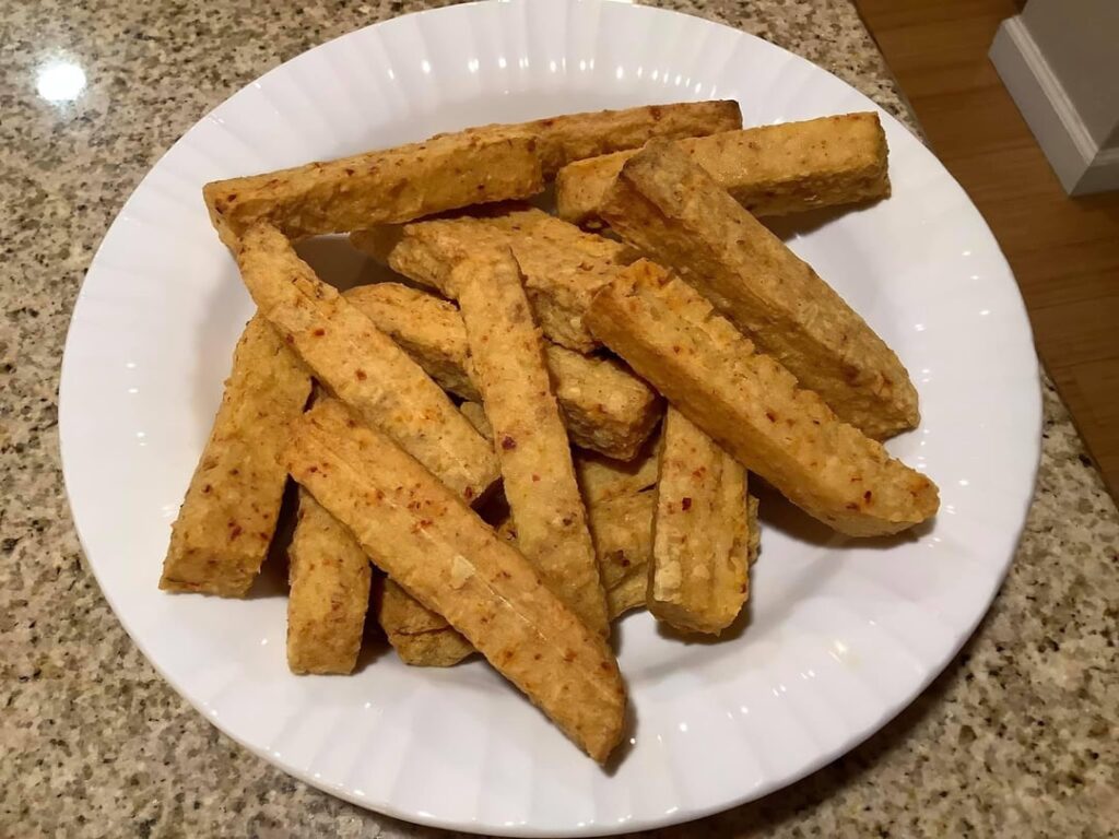 Baked Chickpea Fries: recipe in comments.
