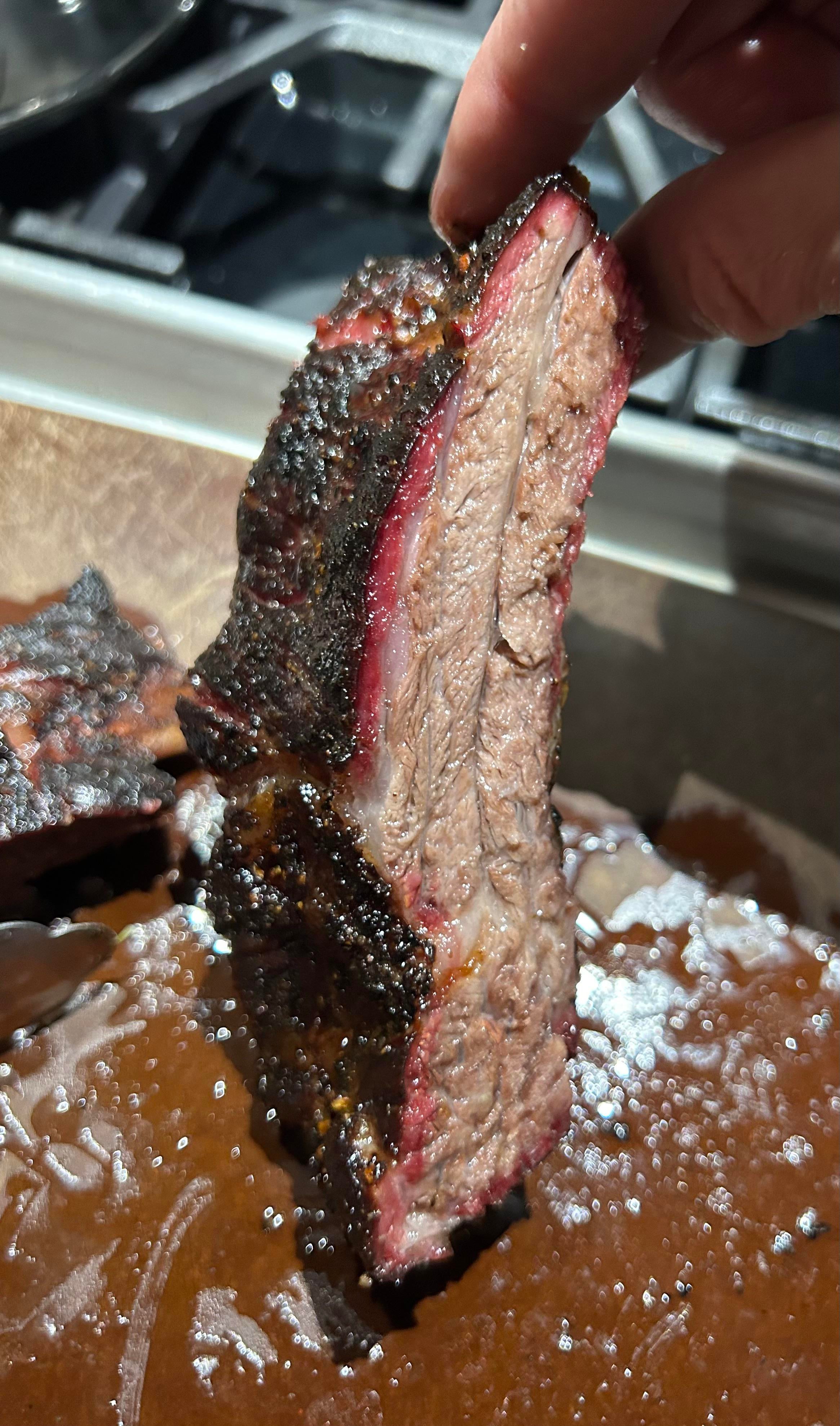 Mesquite smoked beef ribs. Dining and Cooking