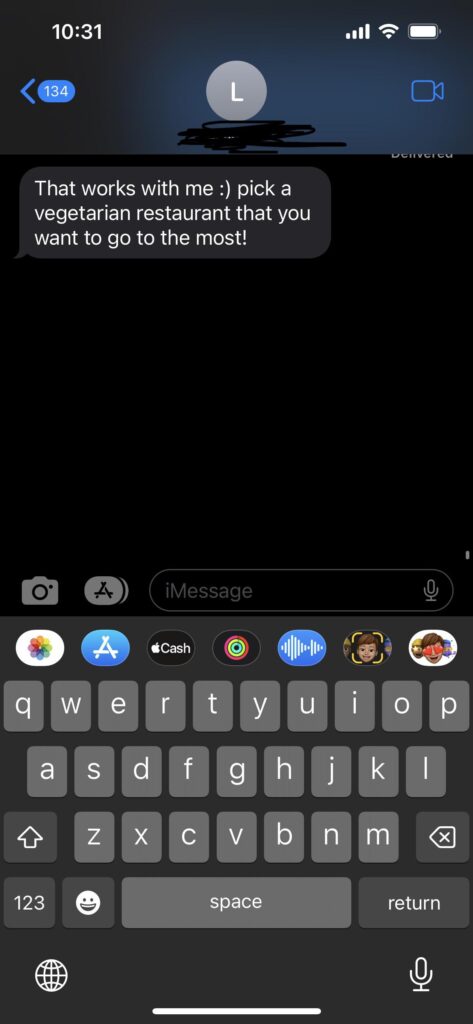 it’s music to my ears when a guy i’m dating is accepting and interested in vegetarian food!