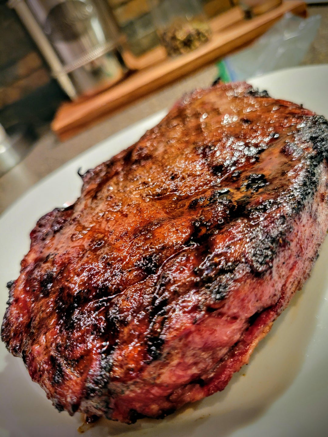 Tender, juicy ribeye grilled on a Kamado Joe Dining and Cooking
