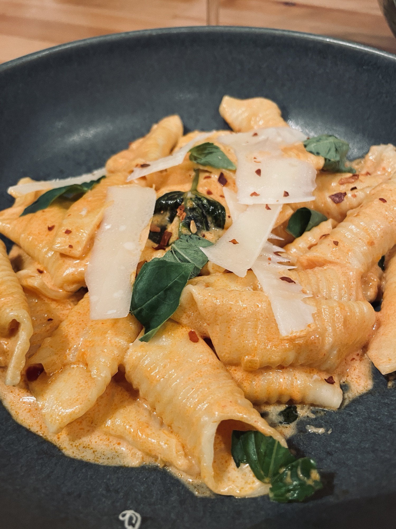 First time from scratch, garganelli in vodka sauce Dining and Cooking