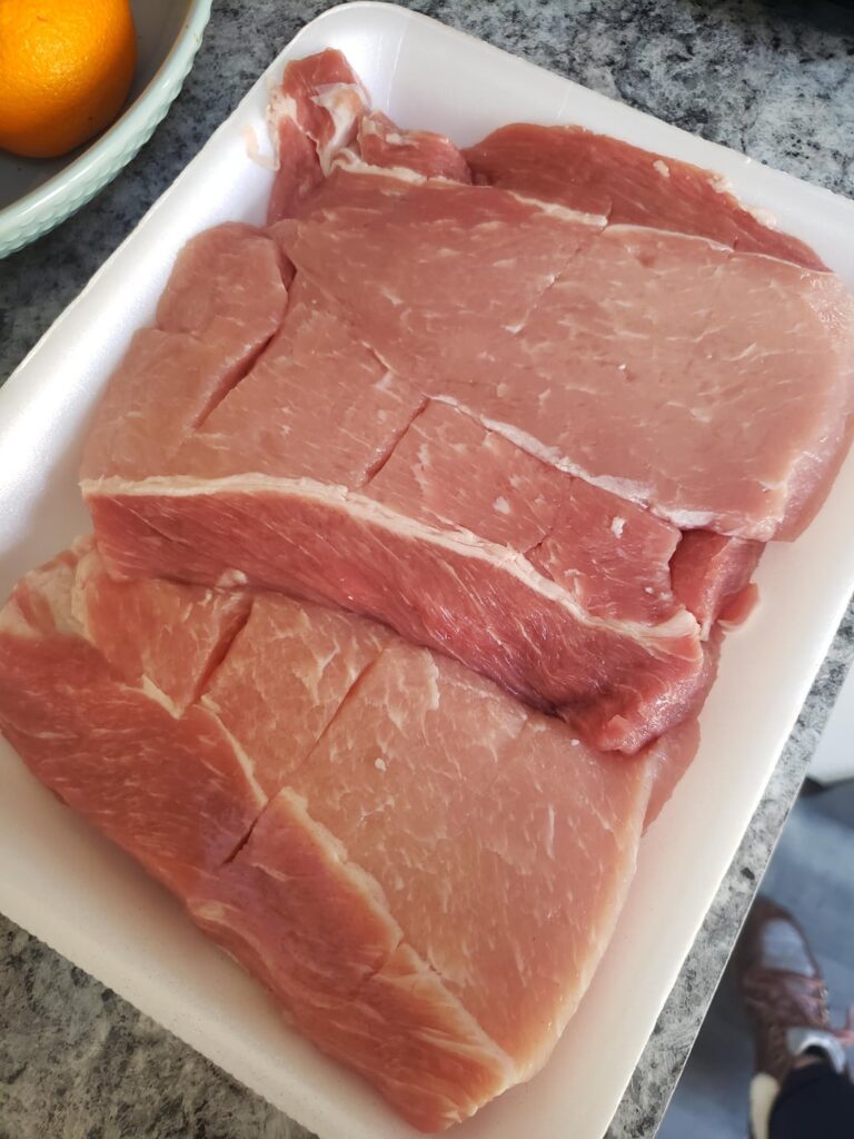 Country style boneless pork ribs
