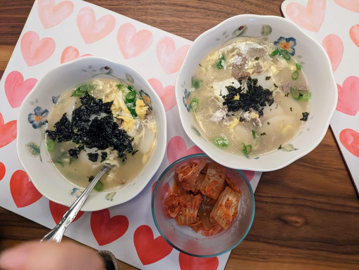 Tteokguk and homemade kimchi for the new year!