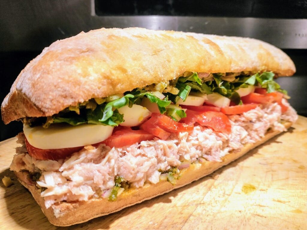 Pan Bagnat (French/Provençal Tuna Sandwich).