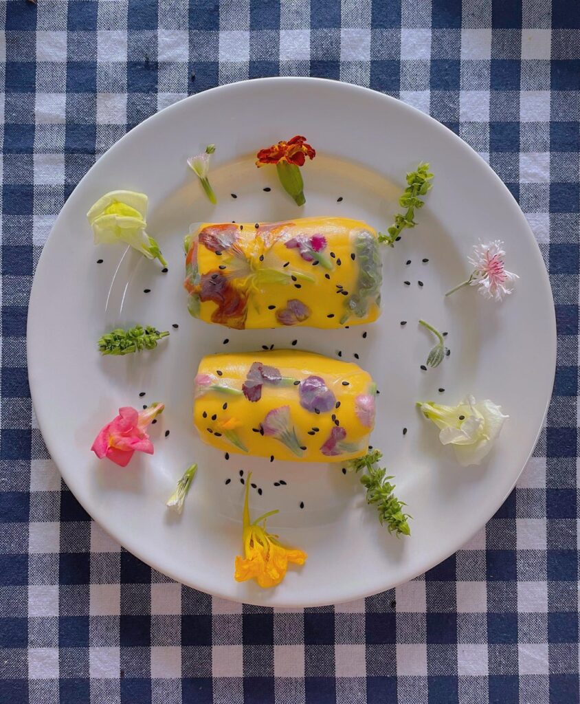 Fresh Floral Spring Rolls