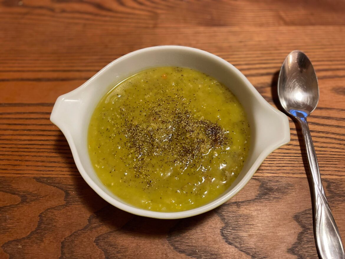 Pea Soup seasoned w/ Pepper