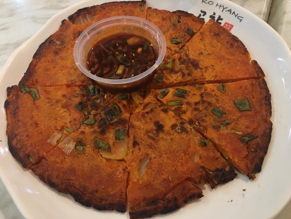 Crispy kimchi jeon