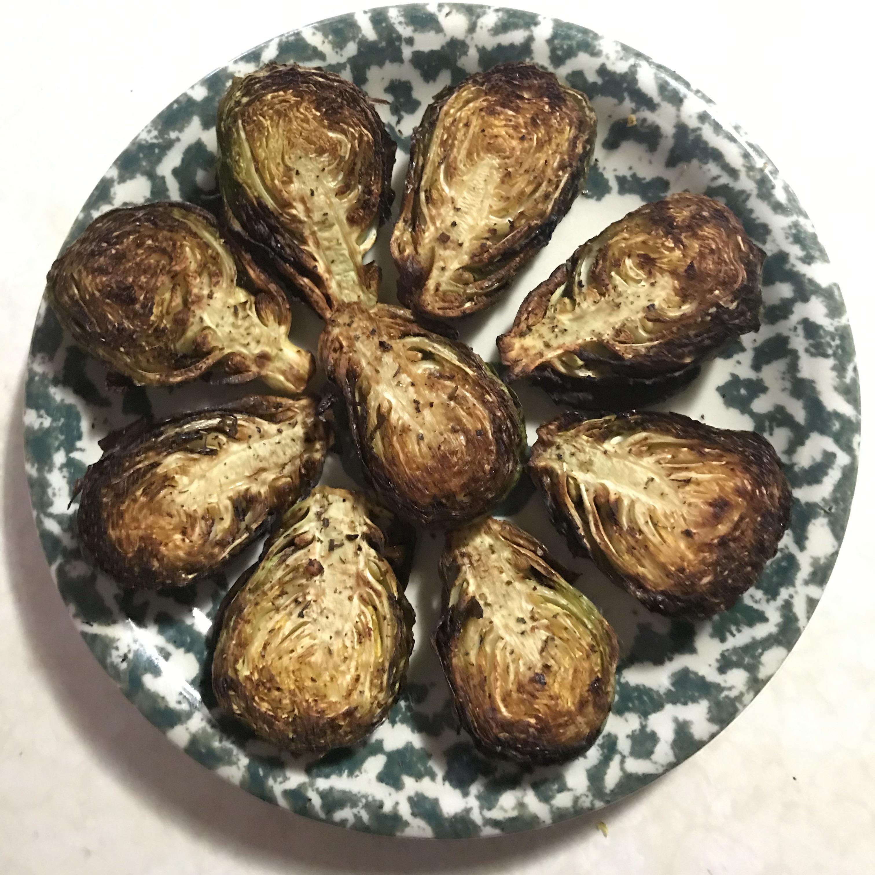 Air fried Brussels sprouts Dining and Cooking