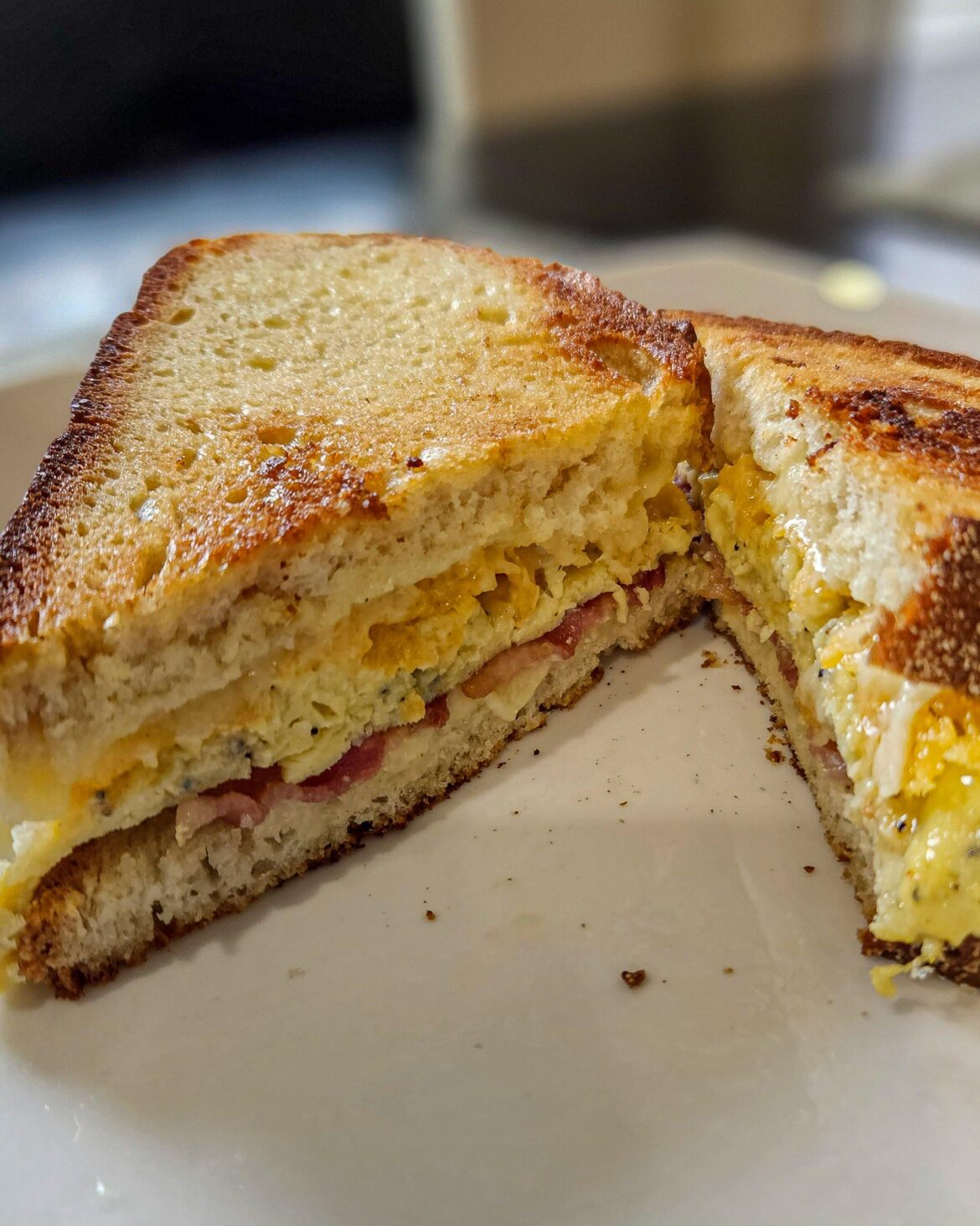 bacon, egg & cheese on sourdough