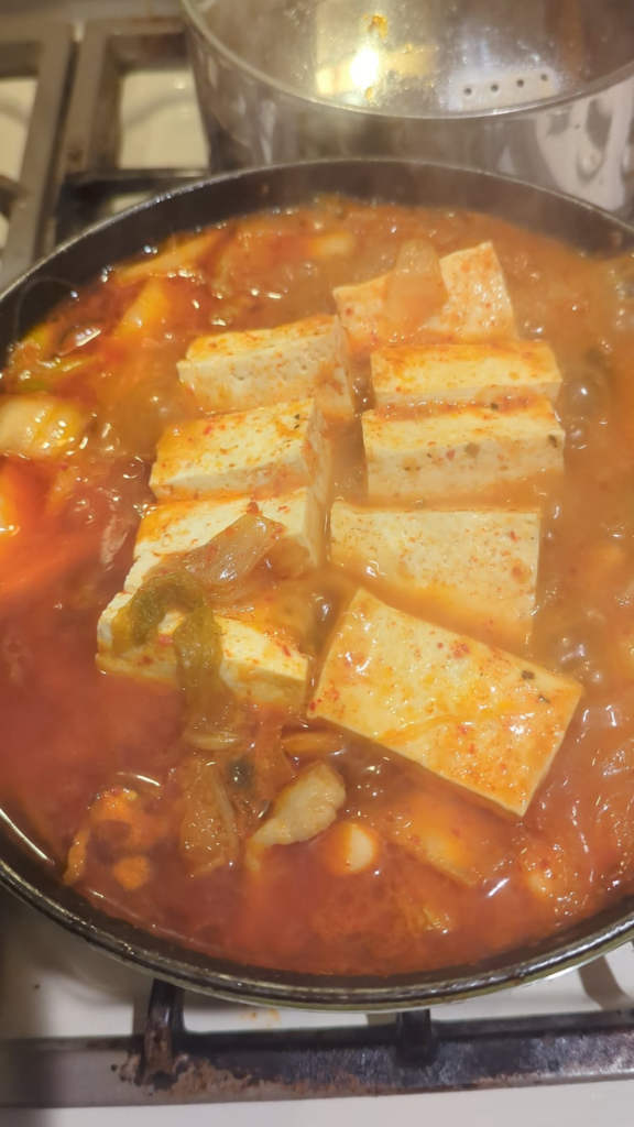 Homemade kimchi is finally sour enough to make kimchi jjigae